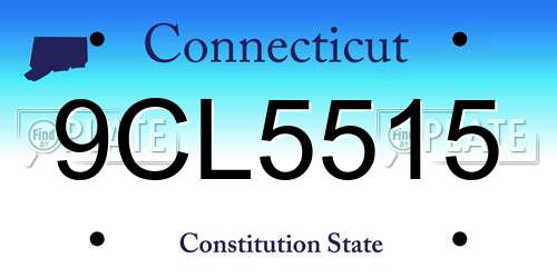9CL5515 Connecticut License Plate