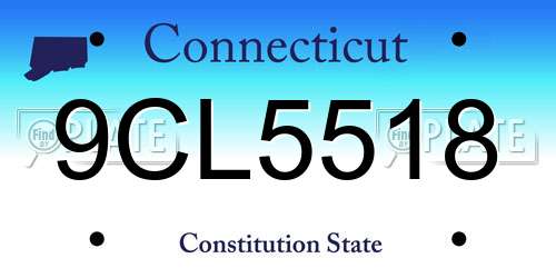 9CL5518 Connecticut License Plate