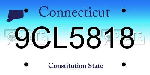 9CL5818 Connecticut License Plate