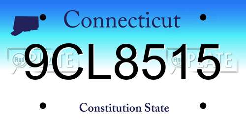 9CL8515 Connecticut License Plate