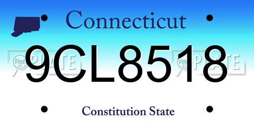 9CL8518 Connecticut License Plate