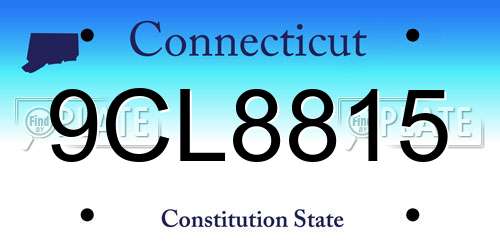 9CL8815 Connecticut License Plate