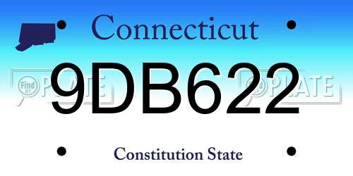 9DB622 Connecticut License Plate