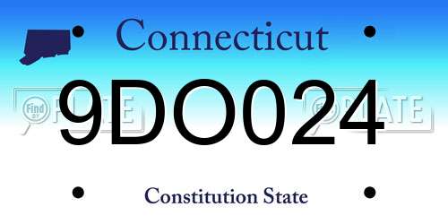 9DO024 Connecticut License Plate
