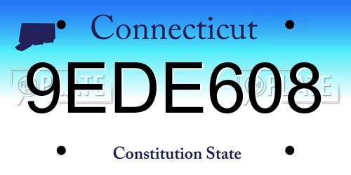 9EDE608 Connecticut License Plate