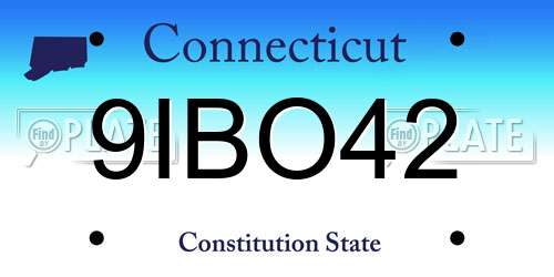 9IBO42 Connecticut License Plate