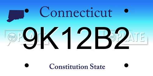 9K12B2 Connecticut License Plate