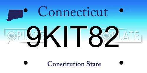 9KIT82 Connecticut License Plate