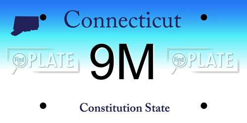 9M Connecticut License Plate