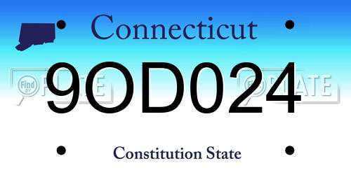 9OD024 Connecticut License Plate