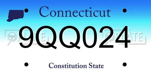 9QQ024 Connecticut License Plate