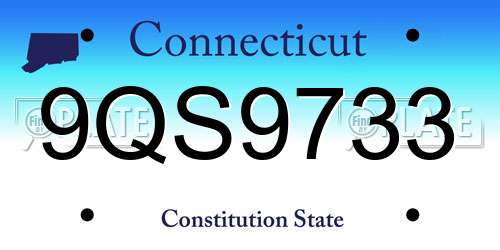 9QS9733 Connecticut License Plate