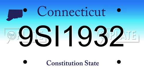 9SI1932 Connecticut License Plate