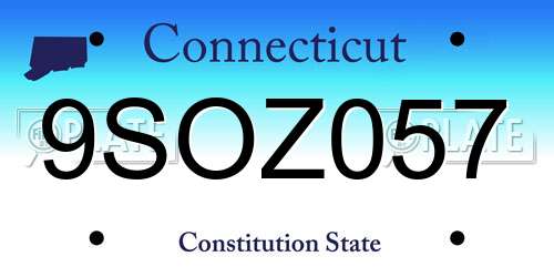9SOZ057 Connecticut License Plate
