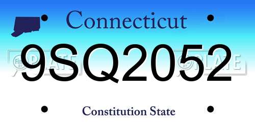 9SQ2052 Connecticut License Plate