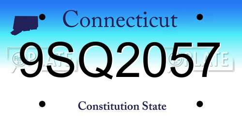 9SQ2057 Connecticut License Plate