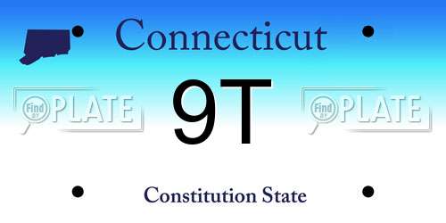 9T Connecticut License Plate