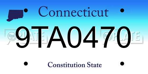 9TA0470 Connecticut License Plate