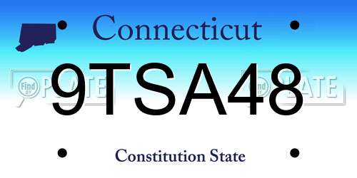 9TSA48 Connecticut License Plate