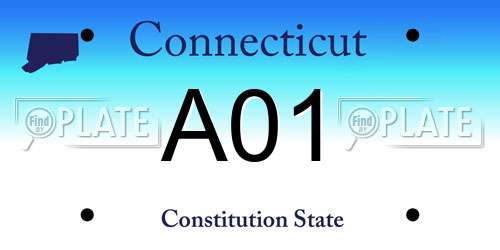 A01 Connecticut License Plate