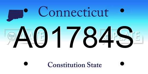 A01784S Connecticut License Plate