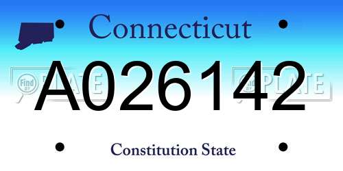 A026142 Connecticut License Plate