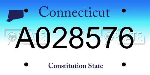 A028576 Connecticut License Plate