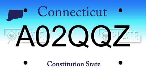 A02QQZ Connecticut License Plate