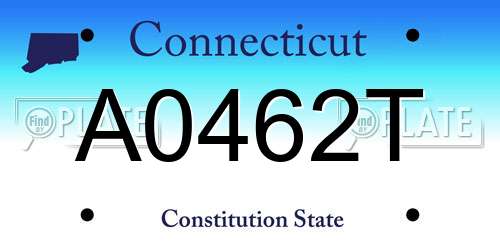 A0462T Connecticut License Plate