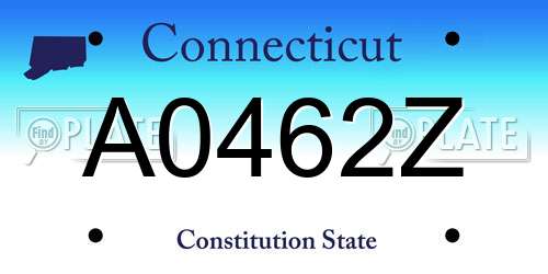 A0462Z Connecticut License Plate