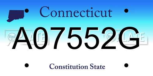 A07552G Connecticut License Plate