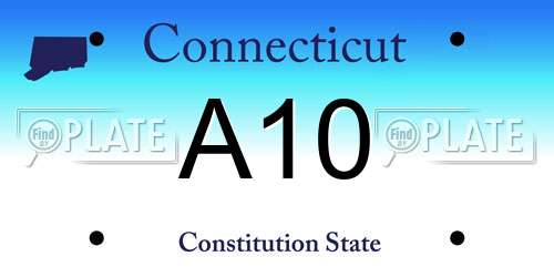 A10 Connecticut License Plate