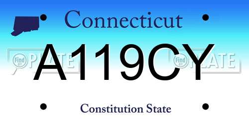 A119CY Connecticut License Plate