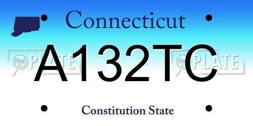 A132TC Connecticut License Plate