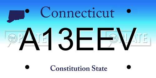 A13EEV Connecticut License Plate