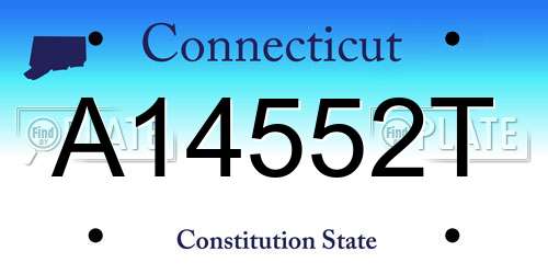 A14552T Connecticut License Plate