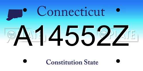 A14552Z Connecticut License Plate