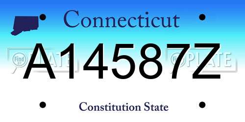 A14587Z Connecticut License Plate