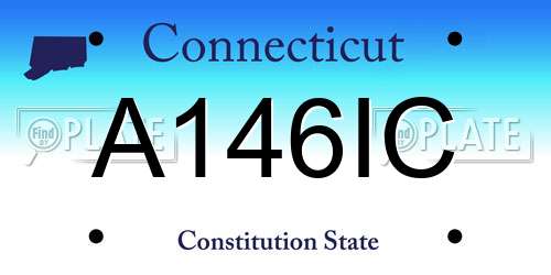A146IC Connecticut License Plate