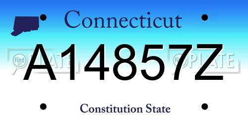 A14857Z Connecticut License Plate
