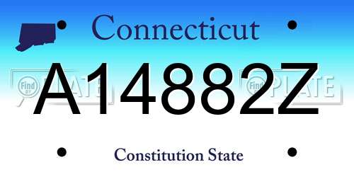 A14882Z Connecticut License Plate