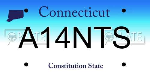 A14NTS Connecticut License Plate