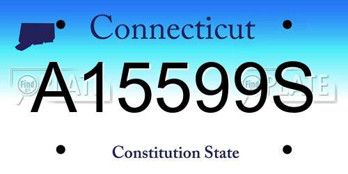 A15599S Connecticut License Plate