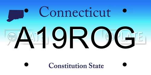 A19ROG Connecticut License Plate