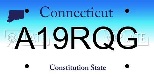 A19RQG Connecticut License Plate