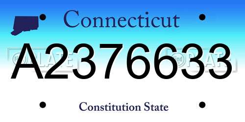 A2376633 Connecticut License Plate