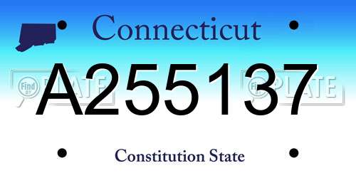 A255137 Connecticut License Plate
