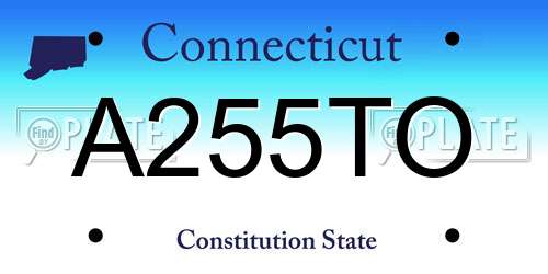 A255TO Connecticut License Plate