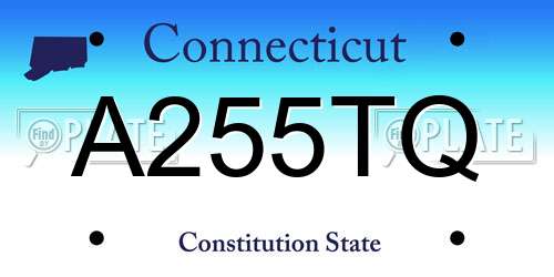 A255TQ Connecticut License Plate