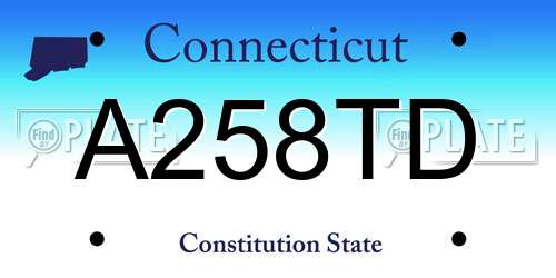 A258TD Connecticut License Plate